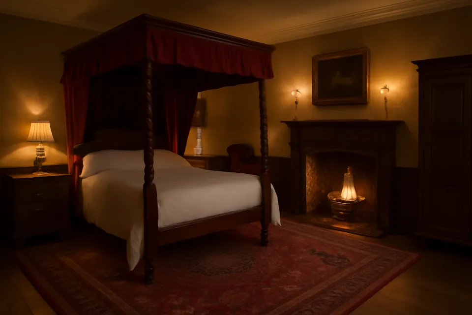 Classic manor room with four-poster bed