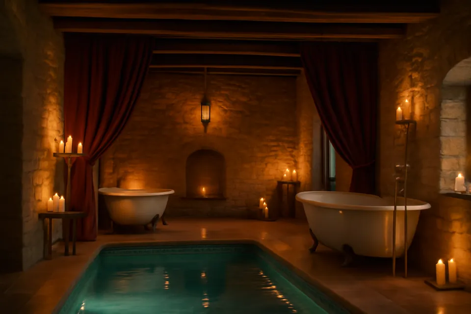 Intimate manor house spa treatment room